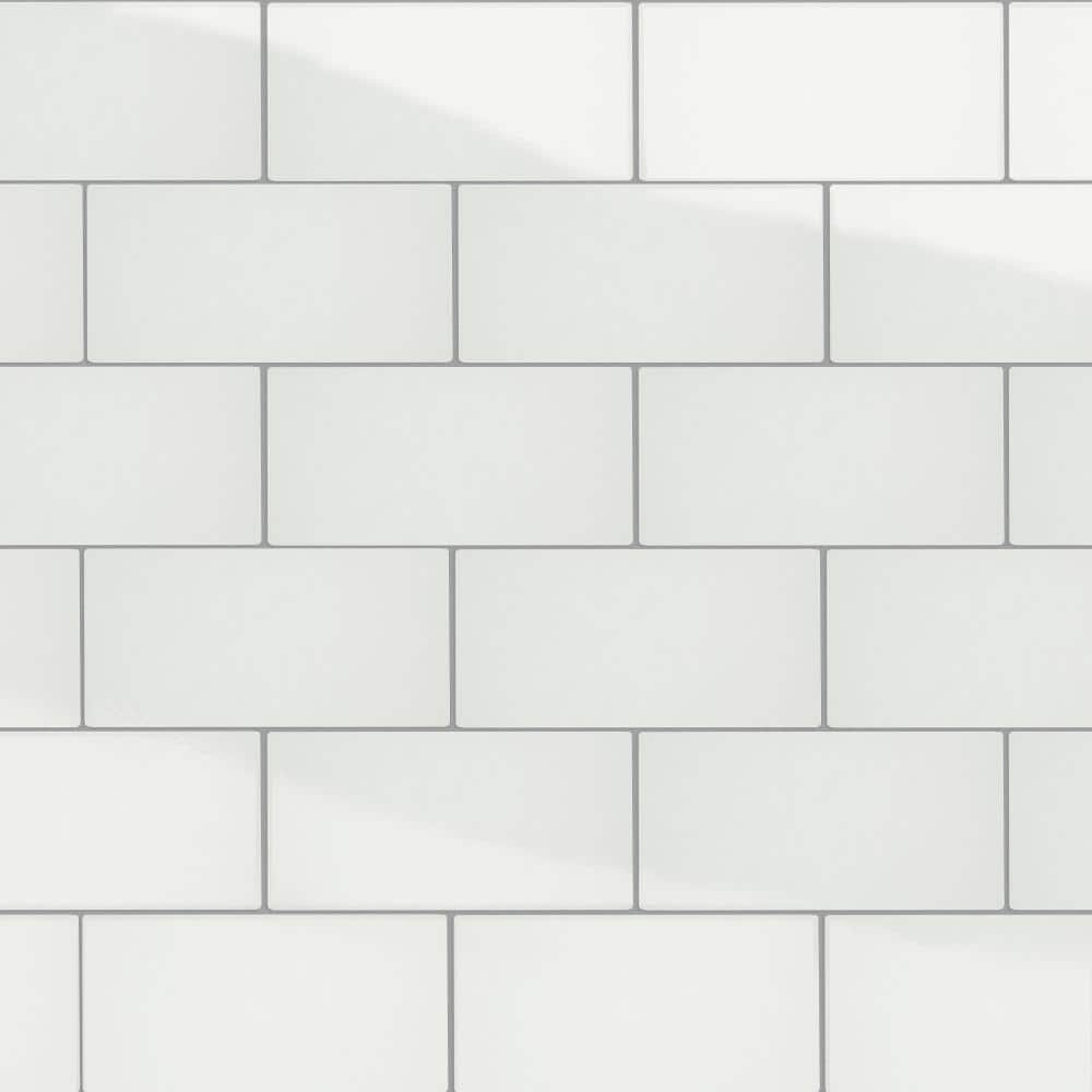 Merola Tile Piscina Brick Glossy Blanco 95/8 in. x 191/2 in