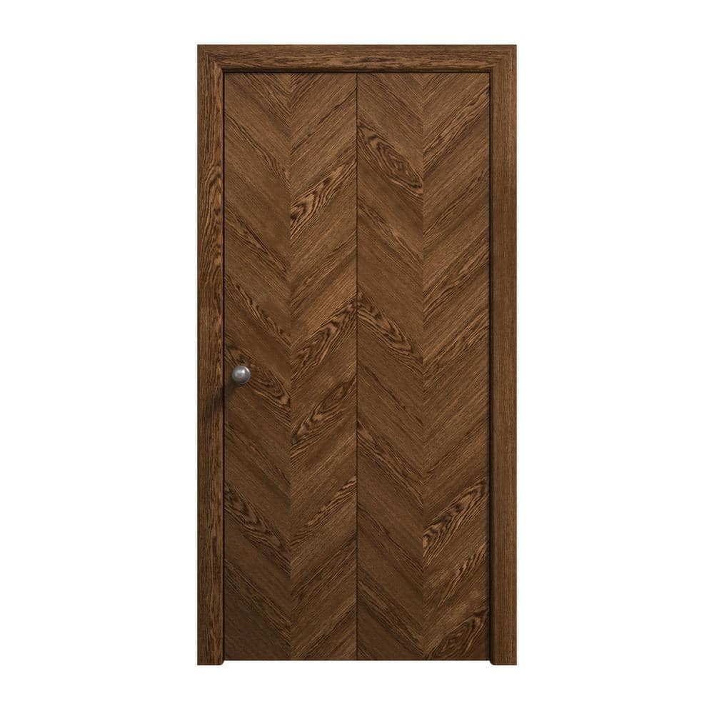 Assemble Required 84 in. x 96 in. Cognac Oak Solid Wood Bi-Fold Doors with Hardware price history on PriceWatchPro
