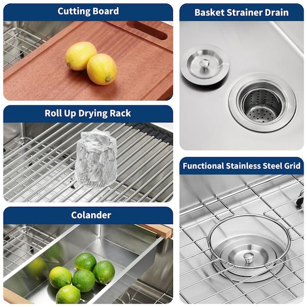 30 in. Undermount Single Bowl 18 Gauge Stainless Steel Kitchen
