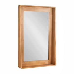 Basking 36.25 in. H x 23.75 in. W Rectangle Wood Framed Natural Mirror