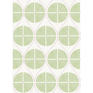 Luminary Green Ogee Green Wallpaper Sample