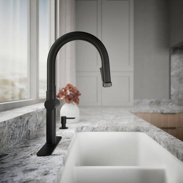 KOHLER Rune Single-Handle Pull-Down Sprayer Kitchen Faucet in