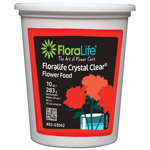 Floralife CRYSTAL CLEAR Flower Food 300 Powder, 10 Oz 