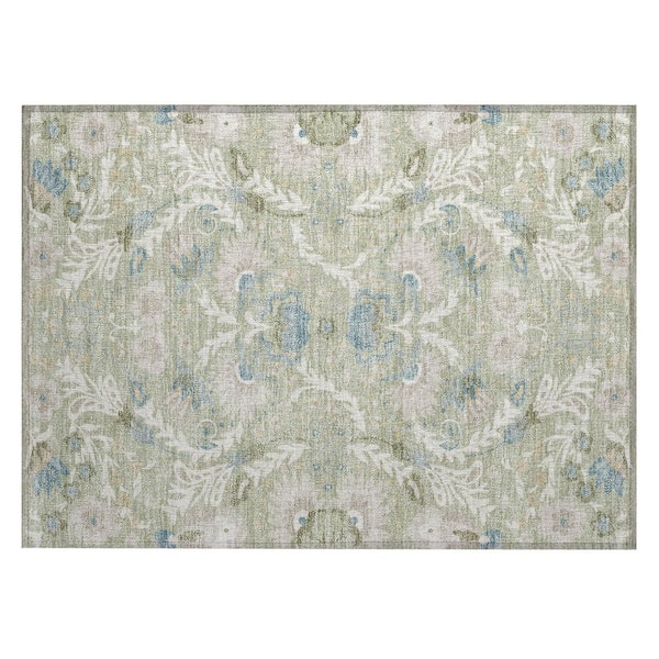 Chantille Machine Washable Indoor/Outdoor Abstract ACN3049 Celery 2 ft. x 3 ft. Accent Rug