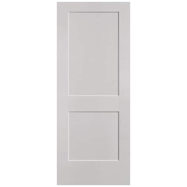 Masonite 32 in. x 80 in. 2-Panel Logan Single Bore Hollow Core Silver Bullet Molded Composite Interior Door Slab