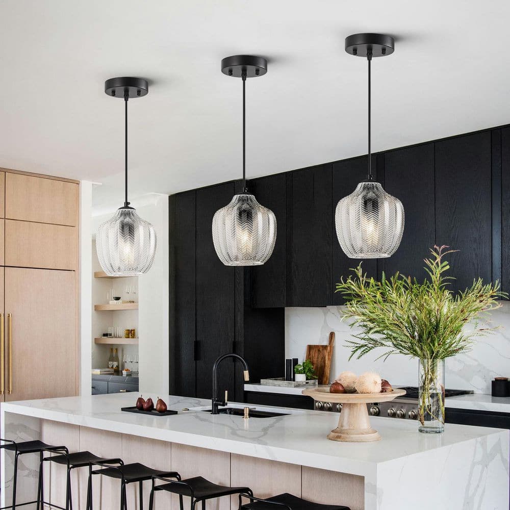 Home Lighting 60-Watt 1 Light Clear Glass Globe Adjustable Modern Pendant Lighting for Bedroom (A2-Pack) price history on PriceWatchPro
