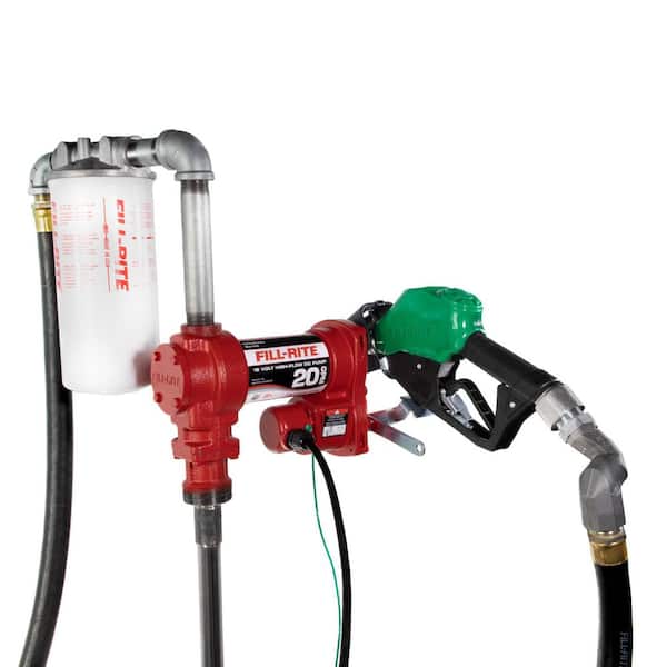 12-Volt 20 GPM 1/4 HP Fuel Transfer Pump (Filter with Swivel Package)