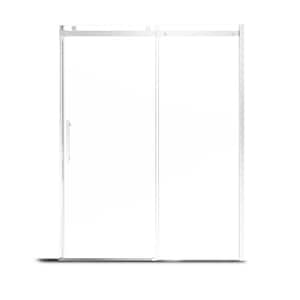 48 in. W x 76 in. H Single Sliding Frameless Shower Door in Chromed with 5/16 in. (8 mm) Clear Glass