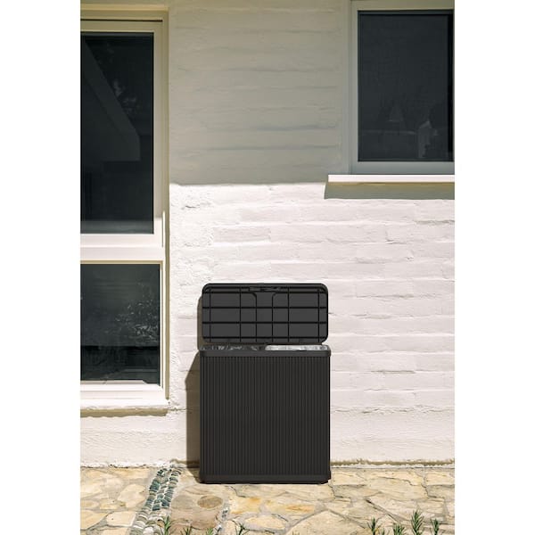 Veradek Tambour Series 11.75 in. W x 25 in. L x 26.5 in. H Black