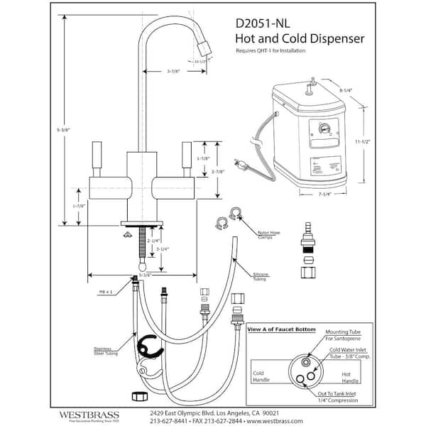 Westinghouse Deck-mount Instant Hot Water Dispenserwith Tank