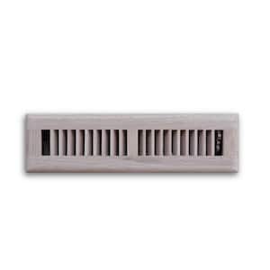 Oak Wood 2 in. x 12 in. 2-Way Wooden Floor Register in Unfinished