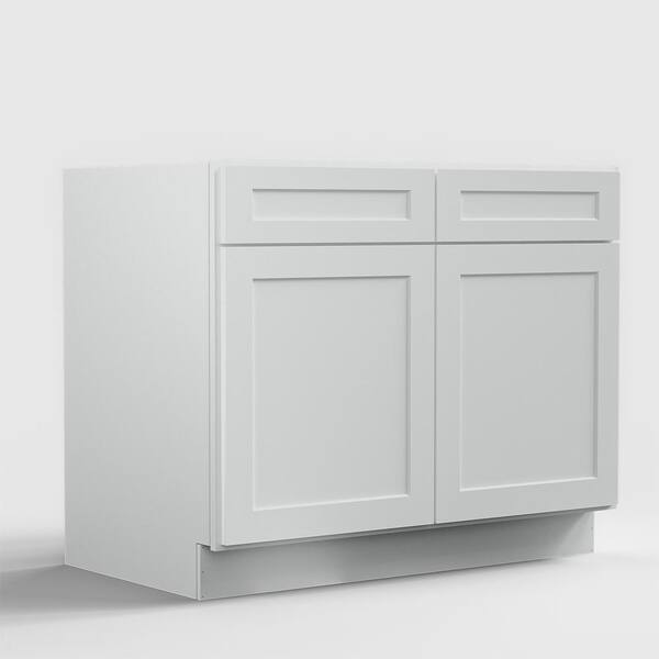 42 in. W x 24 in. D x 34.5 in. H Ready to Assemble Plywood Base Kitchen Cabinet in Shaker Dove