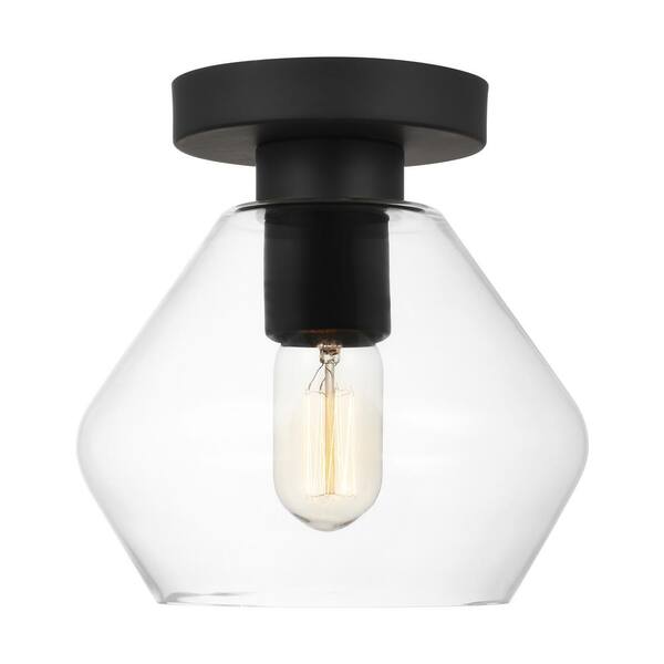 Generation Lighting Jett 8 In. 1-Light Midnight Black Transitional ...