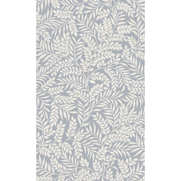 Walls Republic Blue Trailing Minimalist Leaves Tropical Printed Non-Woven Paper Non Pasted Textured Wallpaper 57 Sq. Ft.