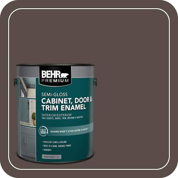 BEHR PREMIUM 1 gal. #PPU5-19 Dark Truffle Semi-Gloss Enamel
