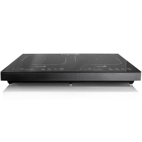 AMZCHEF Induction Hob 2 Plates, Domino Double Induction Hob Built-in With  10 Power Levels, Smart