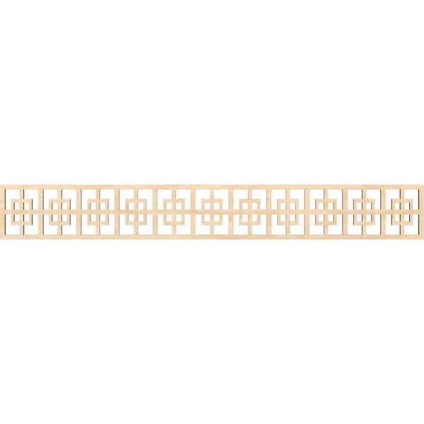Ekena Millwork Cambridge Fretwork 0.25 in. D x 46.5 in. W x 6 in. L Birch Wood Panel Moulding