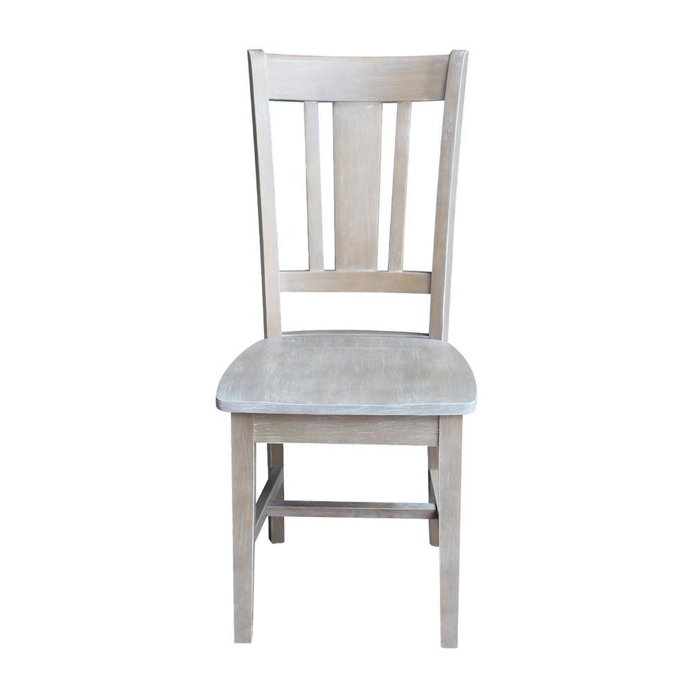 San Remo Slatback Side Chair in Washed Gray Taupe
