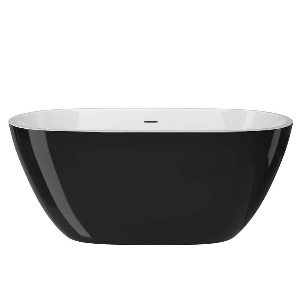 アストロノーツ 両面カラー ブラックルテニウム NTQ 55 in. x 29.5 in. Acrylic Free Standing Tub Flatbottom