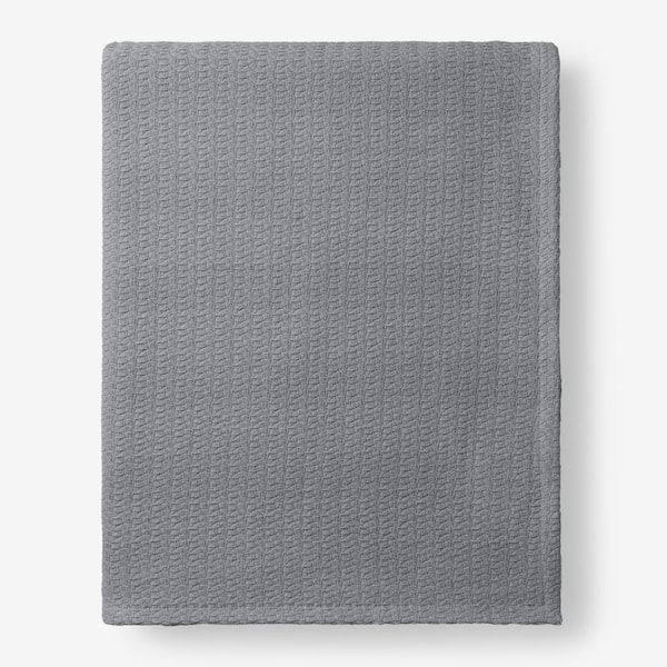 The Company Store Organic Cotton Dark Gray Solid Full Woven Blanket