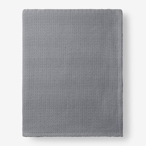 Organic Cotton Dark Gray Solid Queen Woven Blanket