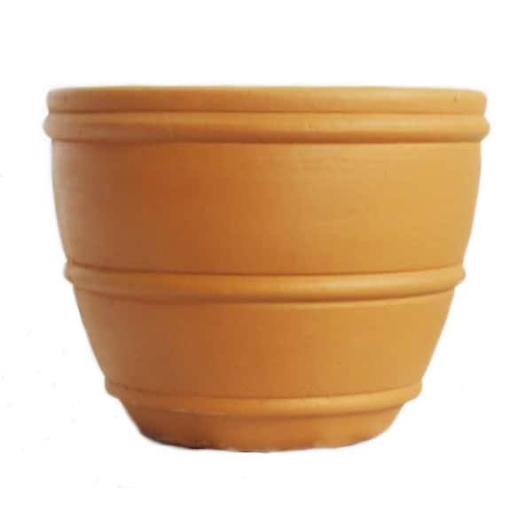 Vigoro 14 in. Terracotta Clay Ornate Vase