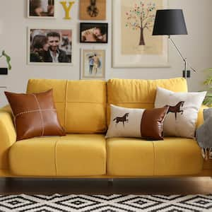 Leather sofa outlet pillow covers