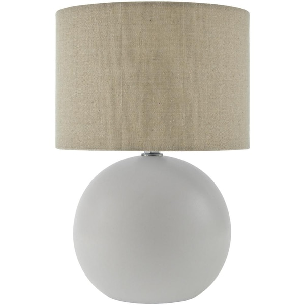 Elio ELI-015 10 in. H x 8 in. W x 8 in. D Accent Table Lamp, Beige