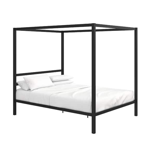 DHP Rory Black Metal Frame Queen Canopy Bed