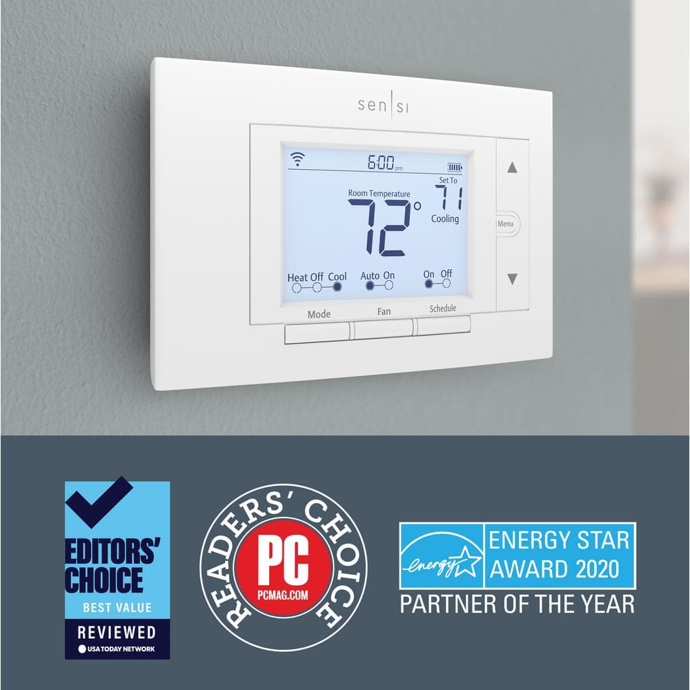 Sensi White Programmable Wi-Fi Smart Thermostat with Remote Access
