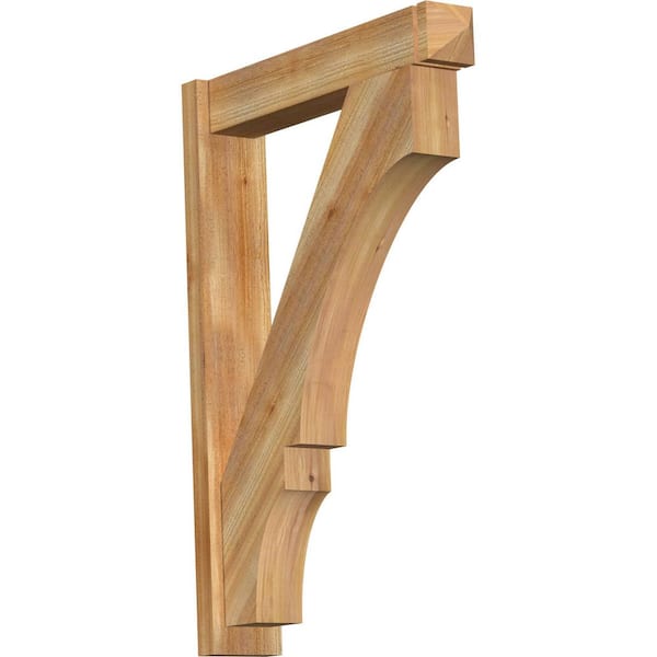 Ekena Millwork 6 in. x 42 in. x 30 in. Balboa Arts and Crafts Rough Sawn Western Red Cedar Outlooker