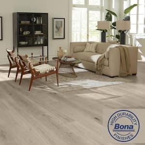 Ice Caps White Oak 9/16 in. T x 8.66 in. W Tongue and Groove Smooth Engineered Hardwood Flooring (31.25 sqft/case)