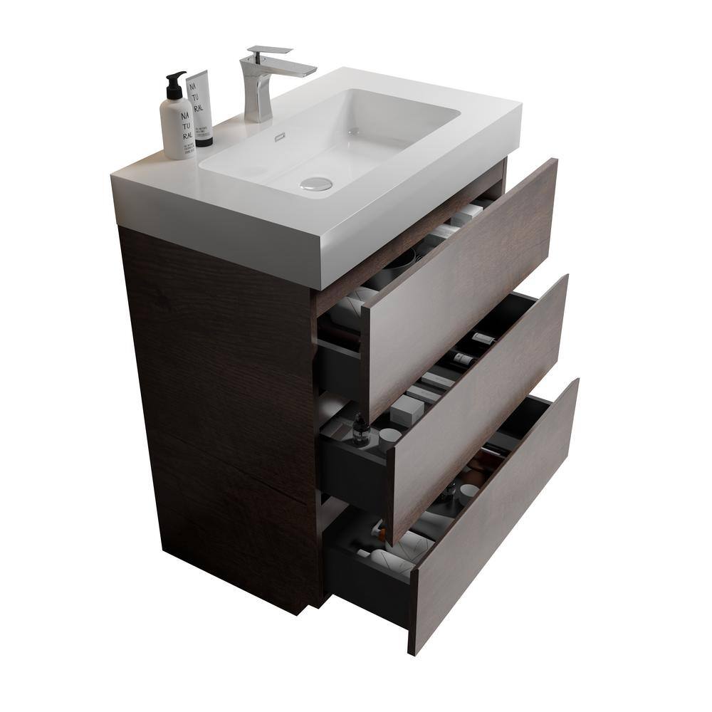 INSTER NOBLE 30 in. W x 18 in. D x 25 in. H Single Sink Freestanding ...