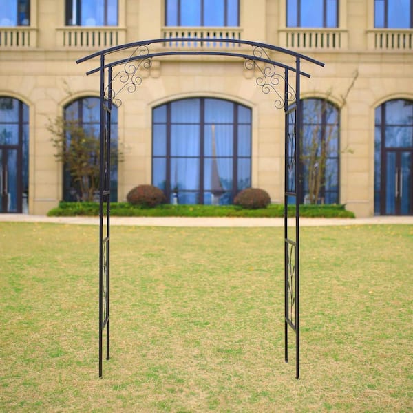 Unbranded - 86 in. x 88 in. Garden Metal Arbor, Steel Garden Arch