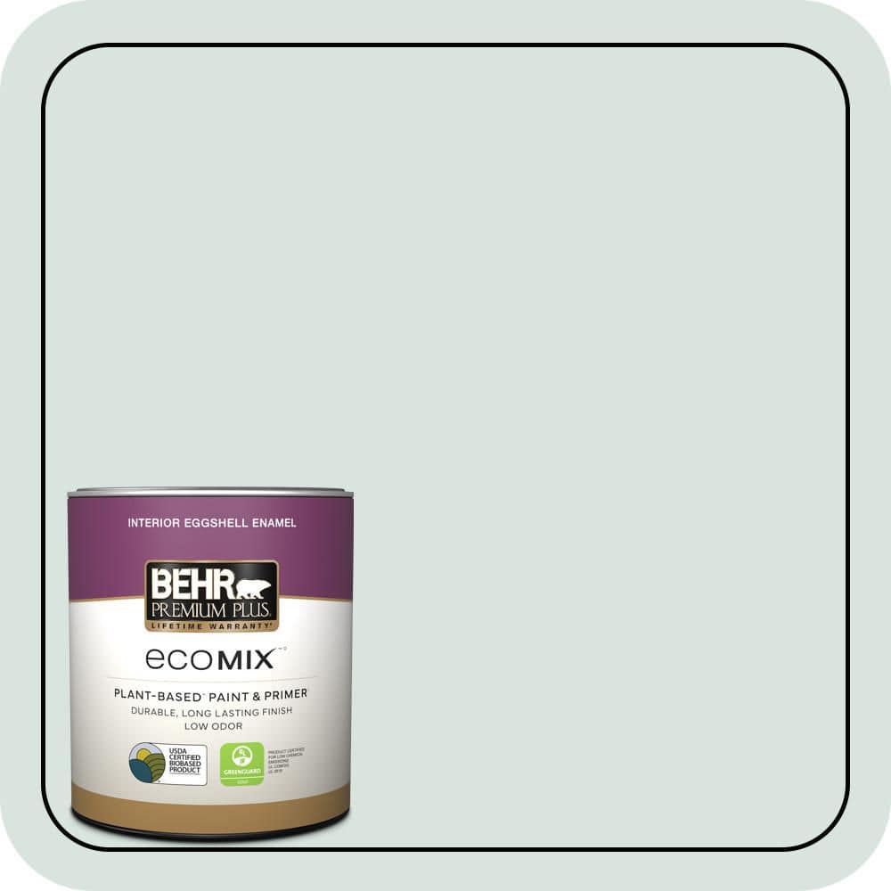 1 qt. #N430-1 Mountain Peak White Eggshell Enamel EcoMix Plant-Based Interior Paint & Primer price history on PriceWatchPro
