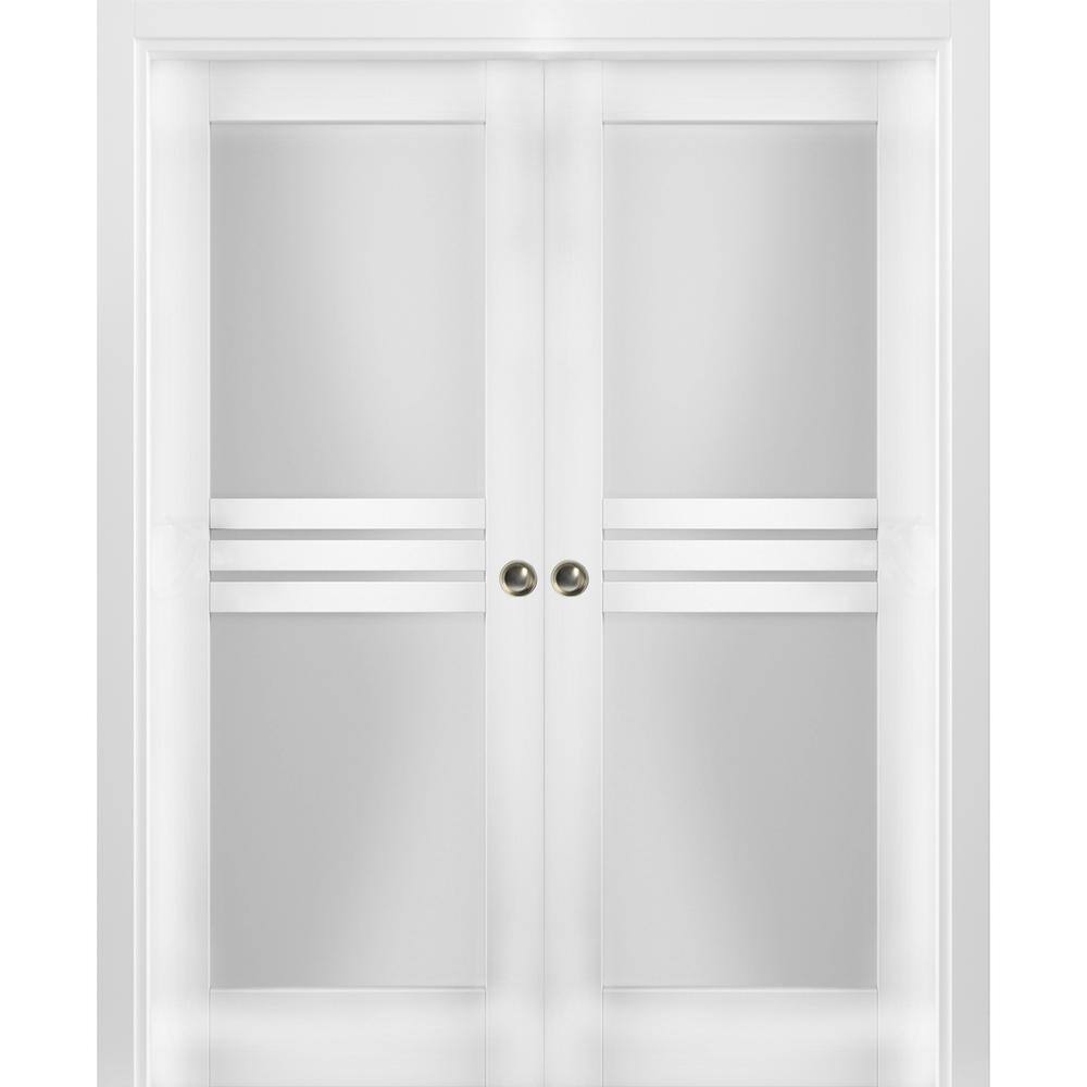 7222 60 in. x 96 in. 1 Panel White Finished MDF Sliding Door with Double Pocket Hardware price history on PriceWatchPro