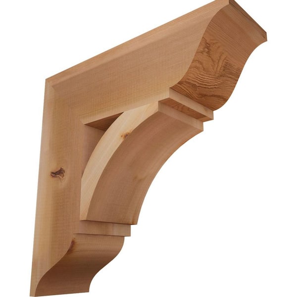 Ekena Millwork 5.5 in. x 20 in. x 20 in. Western Red Cedar Thorton Traditional Smooth Bracket