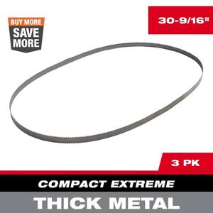 30-9/16 in. 8/10 TPI Compact Extreme Thick Metal Cutting High Speed Steel Band Saw Blade (3-Pack) for M12 FUEL Bandsaw