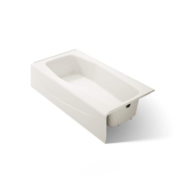 KOHLER Villager 60 in. x 30.25 in. Soaking Bathtub with Right-Hand Drain in Biscuit