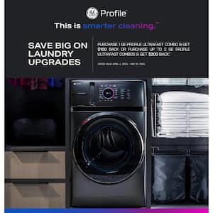 Profile 4.8 cu. ft. Smart UltraFast Electric Washer & Dryer Combo in Carbon Graphite with Ventless Heat Pump Technology