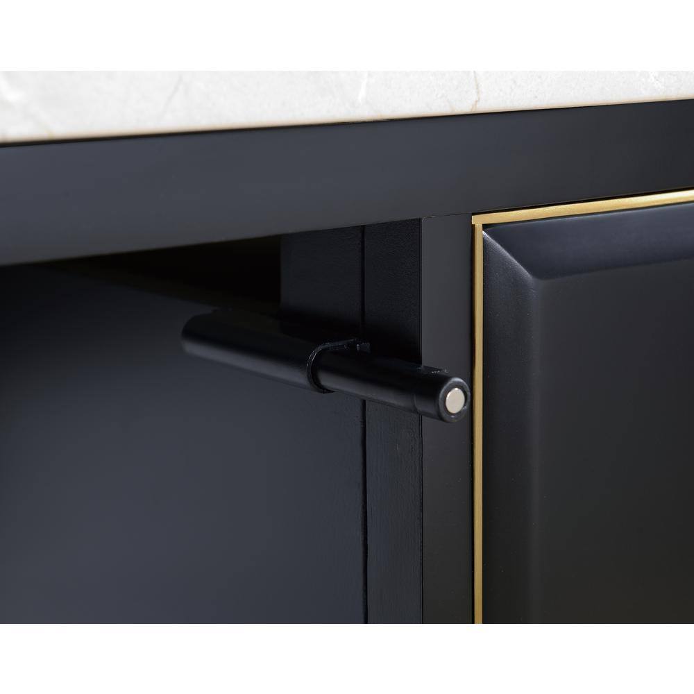 Mason 60" Black Solid Wood Double Vanity Cabinet