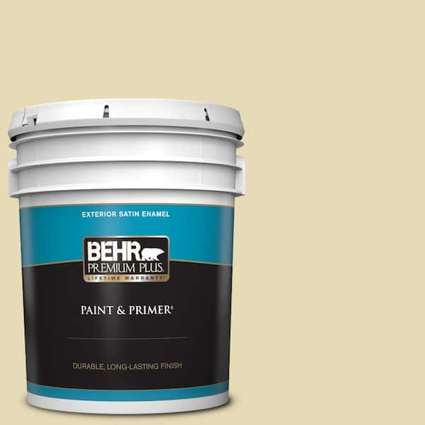 BEHR PREMIUM PLUS 5 gal. #370E-3 Willow Herb Satin Enamel Exterior Paint & Primer