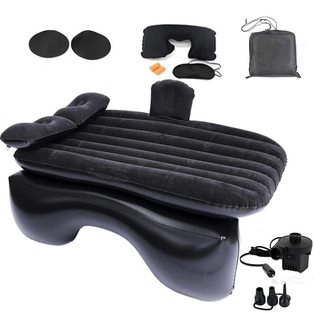 55 in. x 35 in. x 4.7 in. Inflatable Car Air Mattress Back Seat Bed with Ai