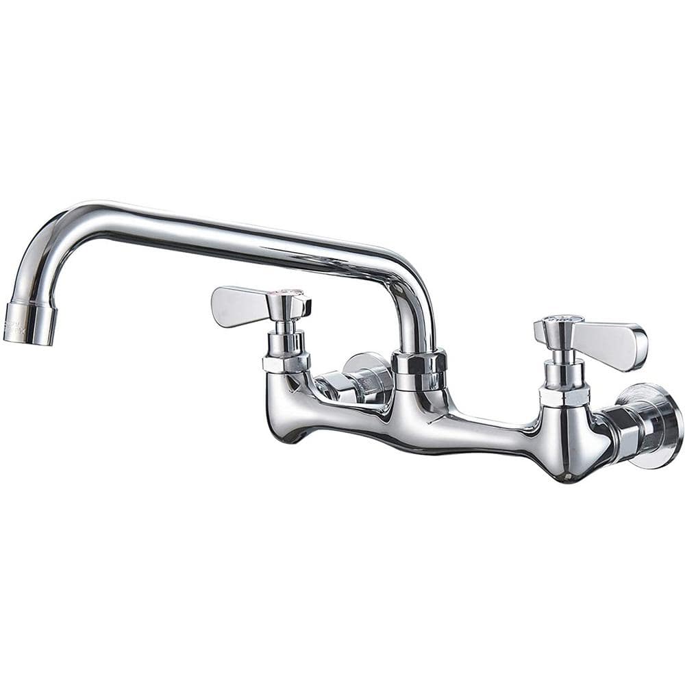 matrix decor Double Handle Wall Mounted Bathroom Faucet in Chrome MD-A ...