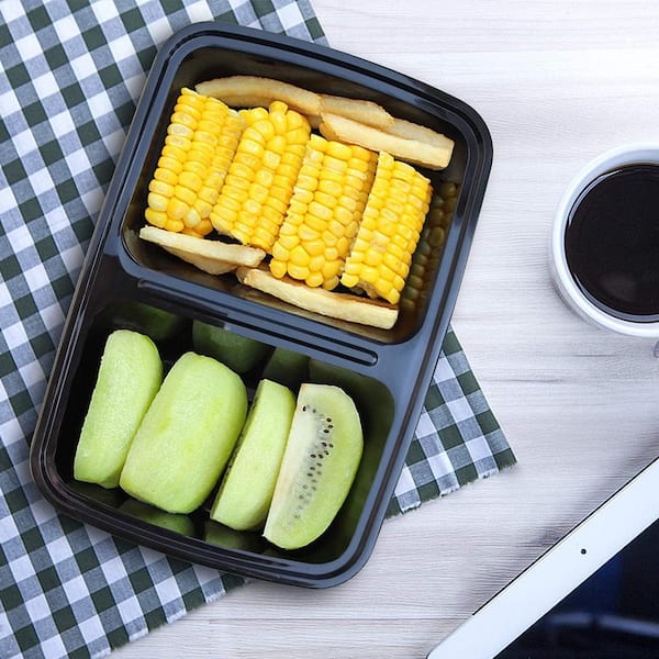 Adrinfly 20-Pack Food Storage Bento Box with 2 Compartment and