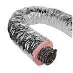 4 in. x 25 ft. Insulated Flexible Duct R6 Silver Jacket