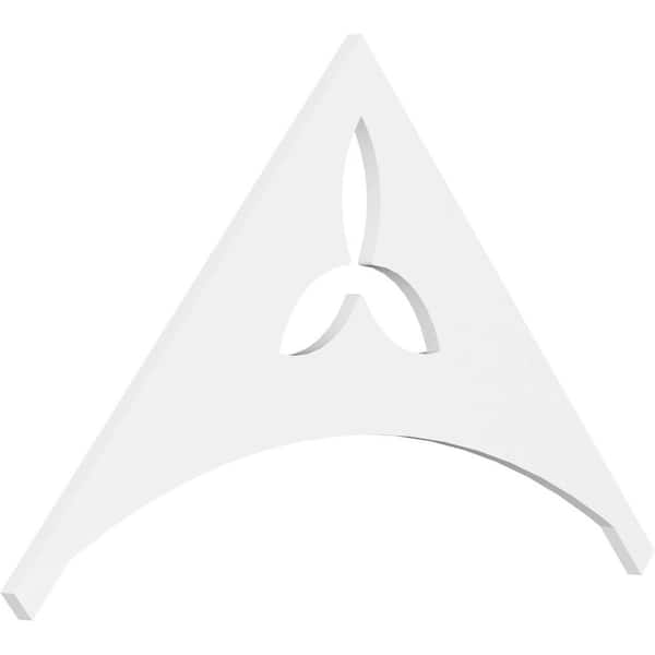 Ekena Millwork 1 in. x 48 in. x 28 in. (14/12) Pitch Naple Gable Pediment Architectural Grade PVC Moulding