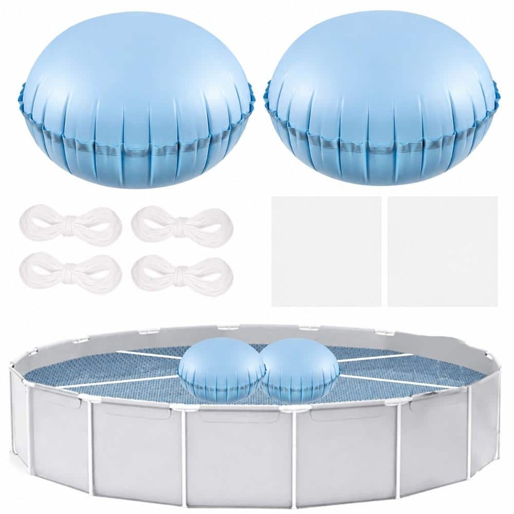 Pool 90s LOKWT 2-Piece 35 in. x 35 in. Thickened PVC Pool Pillows for Above ...