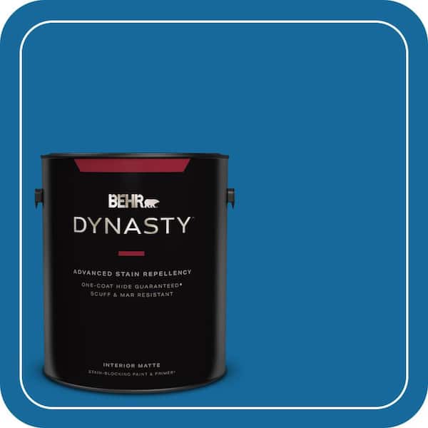 BEHR DYNASTY 1 gal. #P500-7 Cosmic Cobalt Matte Interior Stain-Blocking Paint & Primer