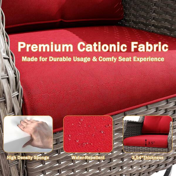 JOYSIDE Wicker Patio Outdoor Lounge Chair Swivel Rocking